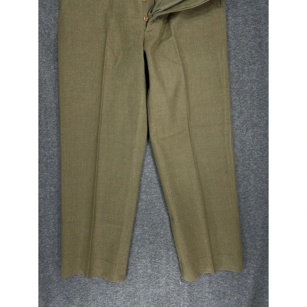 Vintage US Army M1937 Wool Trousers Pants Mens 33x33 (fits 32x31.5) OD WW2 40s